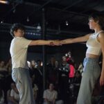 Une performance artistique à la Cité internationale de la dentelle lors de la nuit des musées 2023